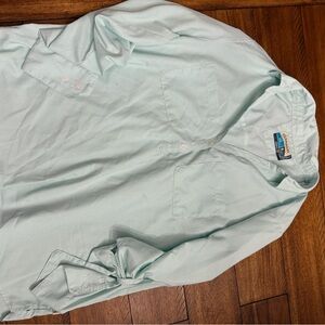 Magellan Outdoors Light Mint Green Long-Sleeve Button-Down Shirt